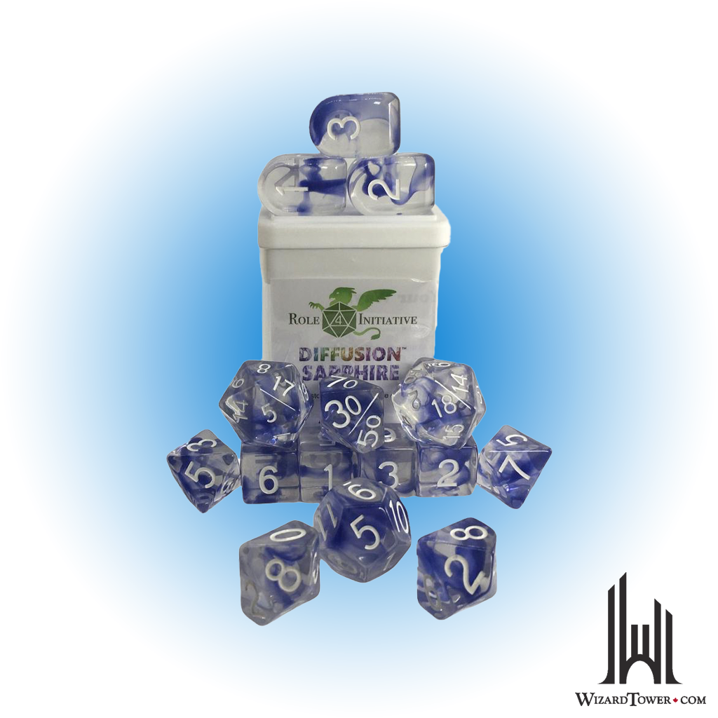 SET OF 15 DICE: SAPPHIRE